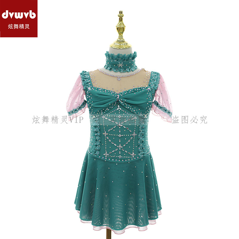 dvwvb花样滑冰表演服儿童成人