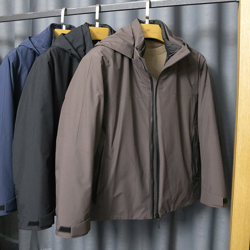 鹅绒 三合一羽绒服 高蓬松 连帽男士冲锋衣式羽绒服 冬季外套