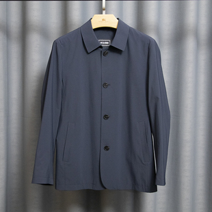银泰王府井专柜 高品质便装 翻领行政系扣夹克 风衣 依文EVE男士