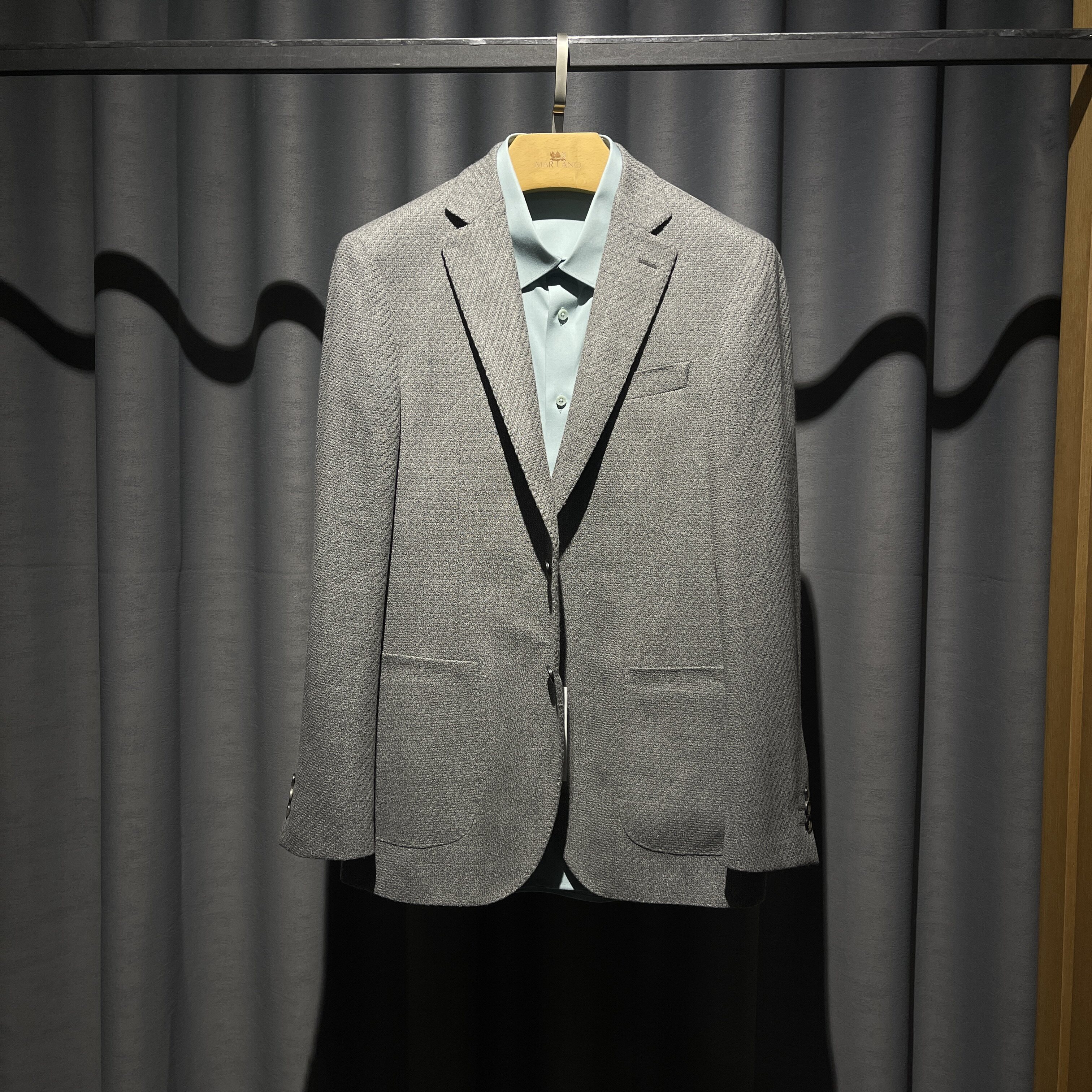 70%绵羊毛5%蚕丝 男士春秋品质单西 皮尔卡丹专柜 男装灰色西服