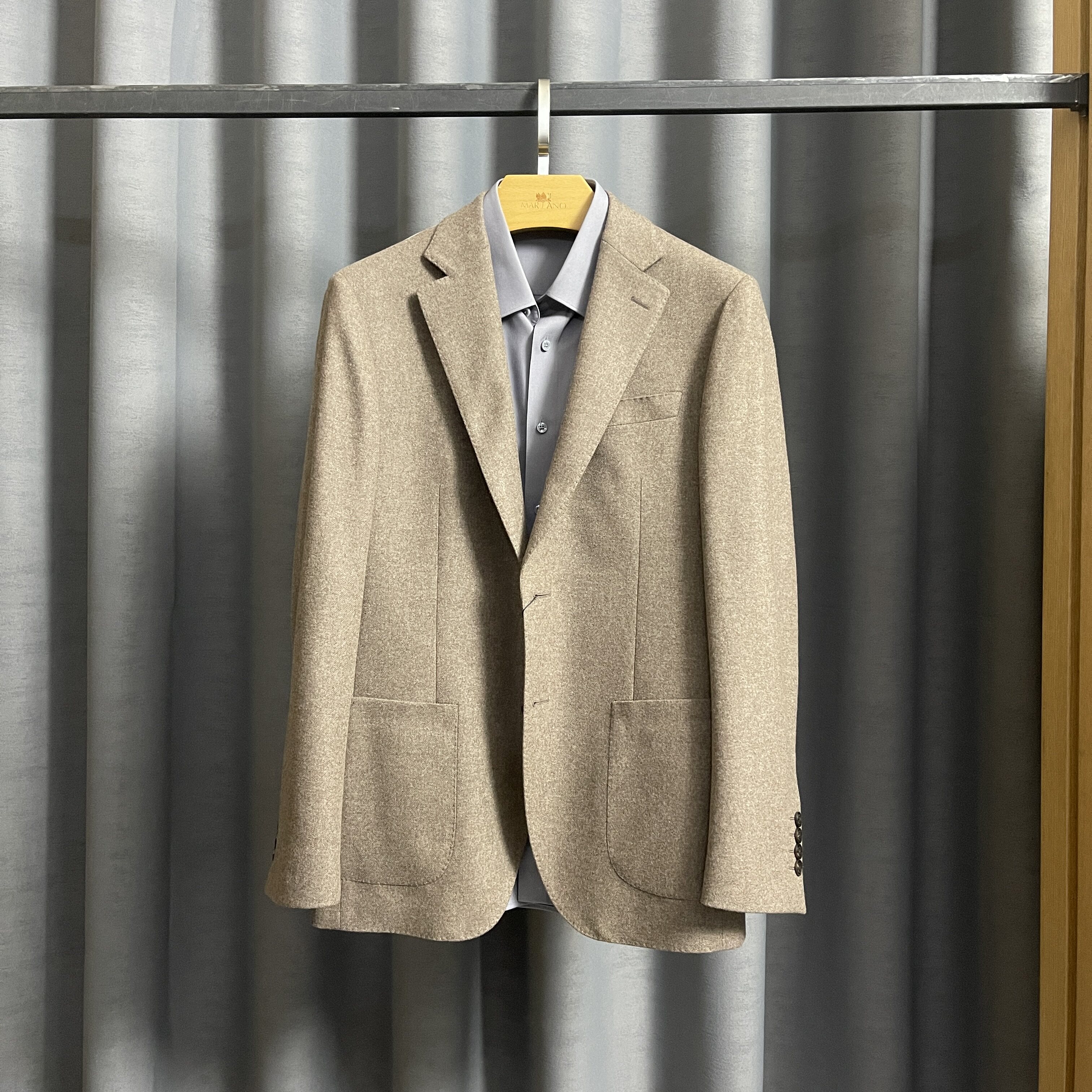 10%山羊绒90%绵羊毛 男士秋冬高品质单西 皮尔卡丹专柜 男装西服