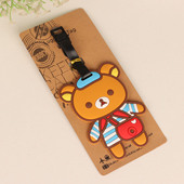 日本动漫卡通行李箱挂牌韩版 登机牌硅胶行李牌旅行箱托运吊牌