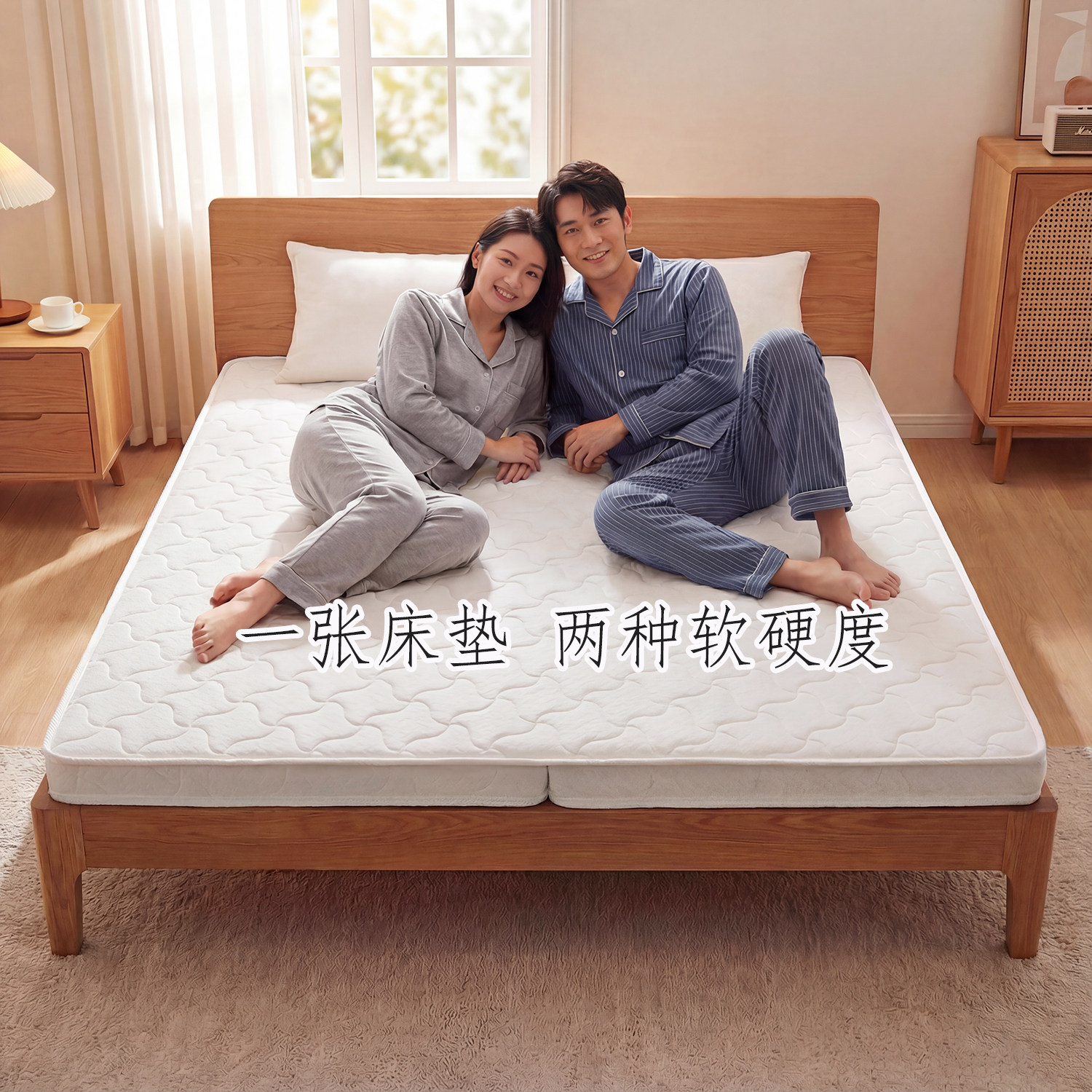 重庆佳梦床垫椰棕床垫成人软硬度适中一张床垫两种软硬度体验装