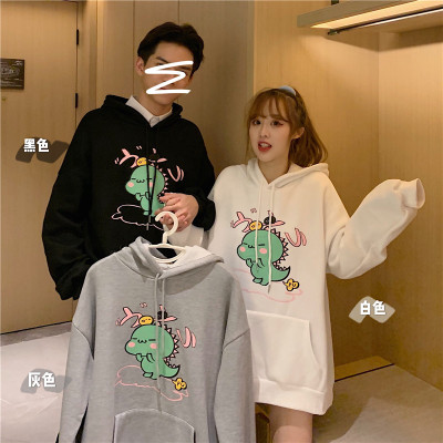 Autumn and winter Plush couple wear student Hoodie and toilet coat