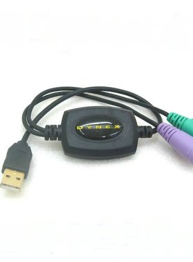 美国Dynex DX-C101871 USB转PS2转换线转键盘鼠标接口