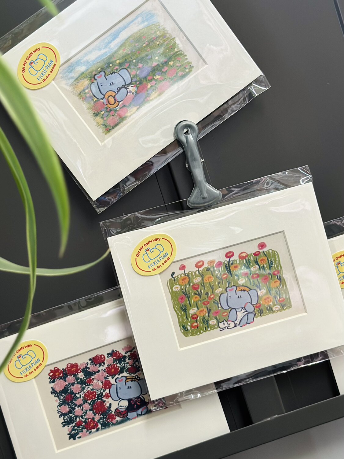 cocomero小象原创插画设计迷你mini长方形装饰画插画可爱第三弹