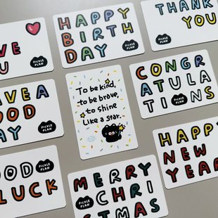 mini贺卡（含信封）｜字母贺年卡感谢卡礼品卡礼物祝福贺礼mini