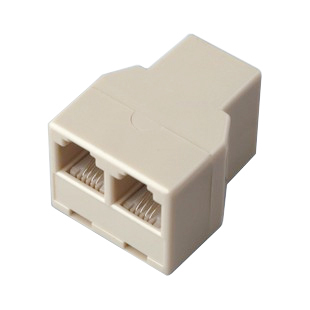 电话三通 3通 电话分接口 电话1分2 电话分线器 一对二电话接头