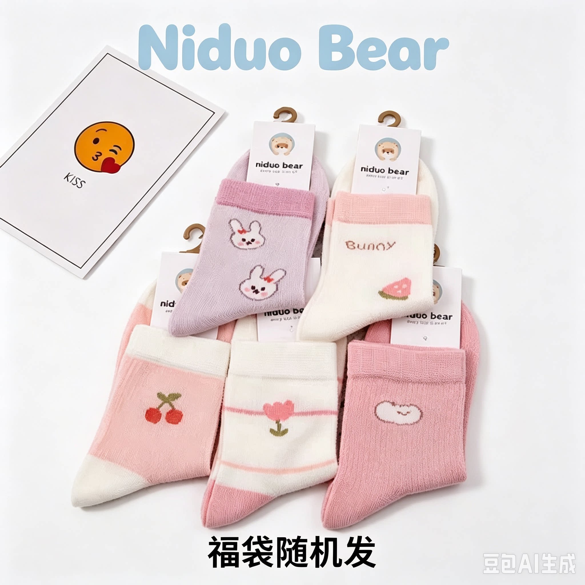 尼多熊全新正品男童女童纯棉袜婴儿童袜子(0-16岁