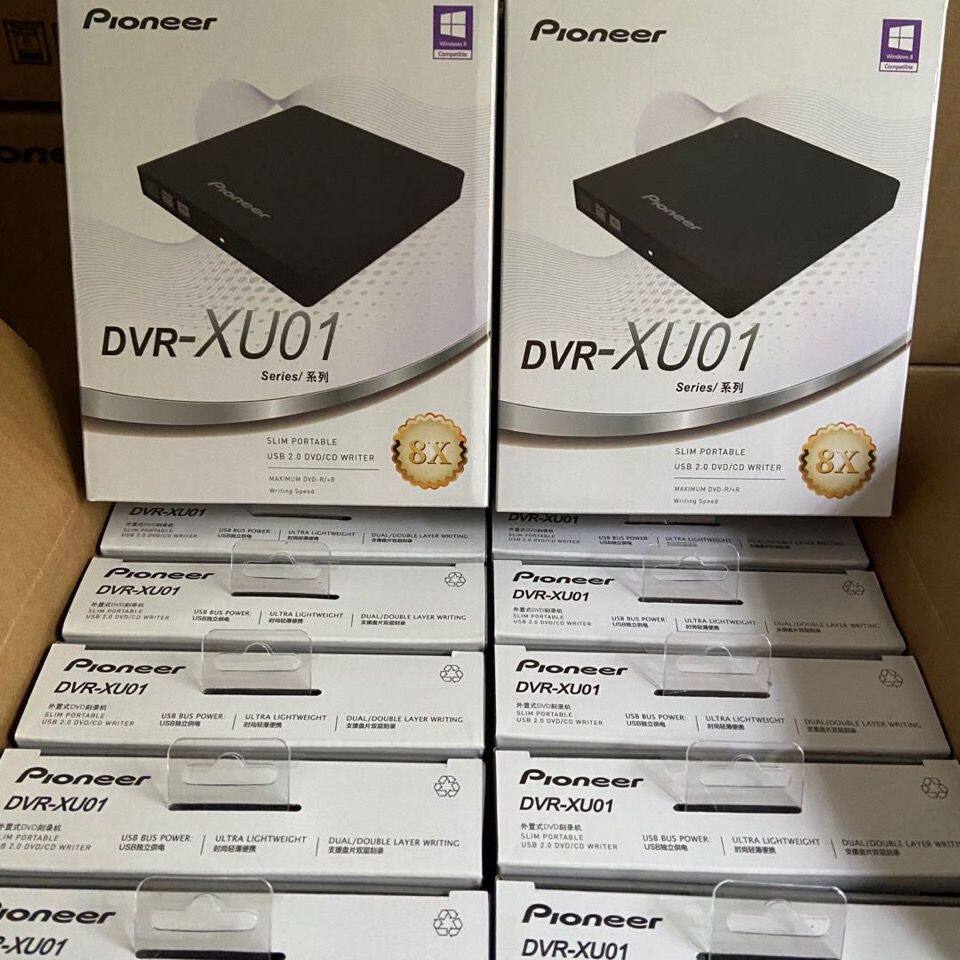 PIONEER DVR-XU01 8단 듀얼 USB 외장 초박형 CD DVD 버너 모바일 광학 드라이브 블랙