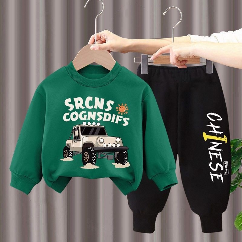 男童秋装套装2025新款中小童秋季长袖潮卫衣男童洋气儿童运动韩版