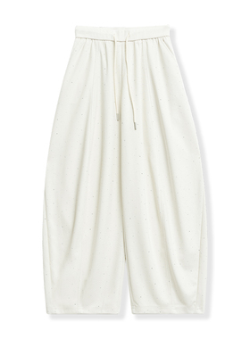 时尚原创女士休闲亮钻弯刀阔腿裤5089-361-B113