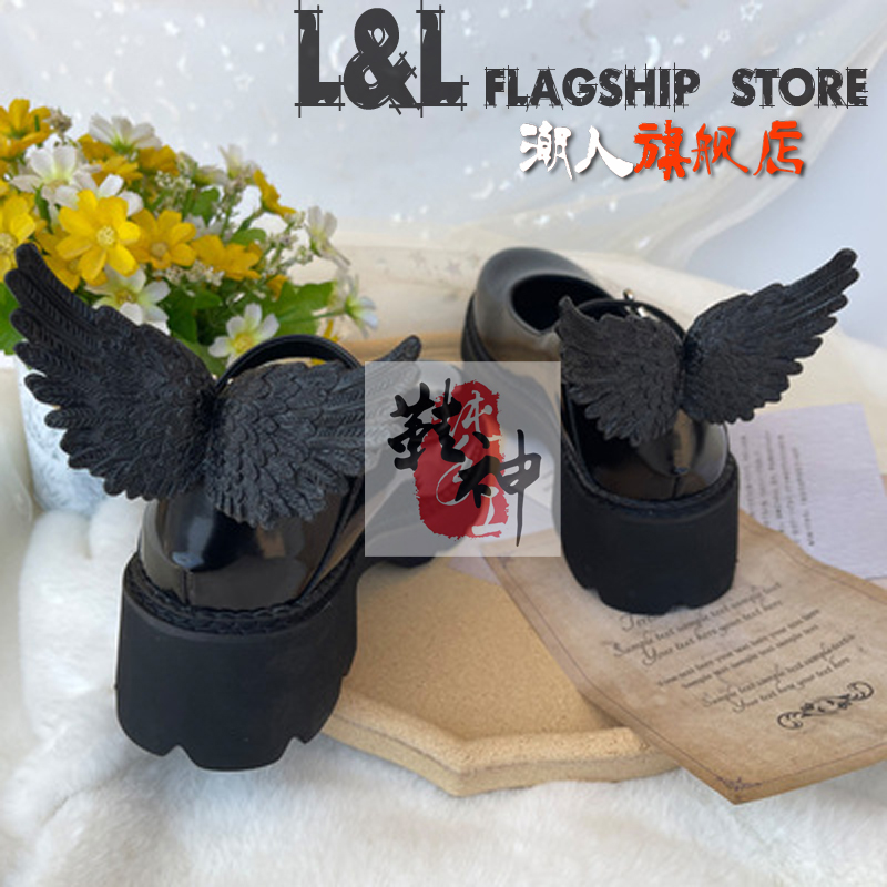 DIY日系Lolita鞋扣天使翅膀鞋夹lo娘软妹洛丽塔鞋配饰小物鞋饰品