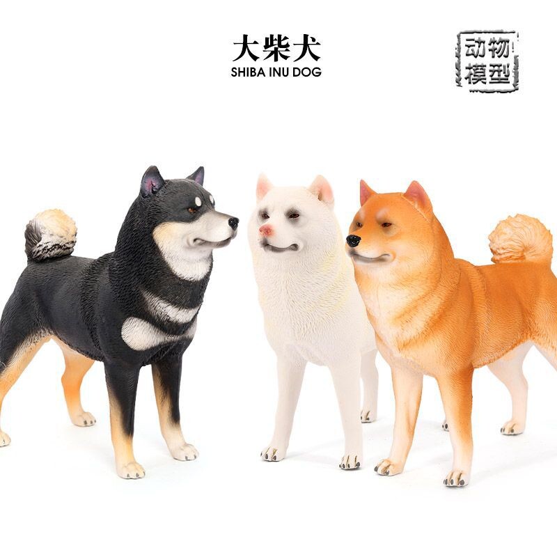 柴犬模型实心仿真宠物狗狗动物模型儿童玩具认知手办家居摆件