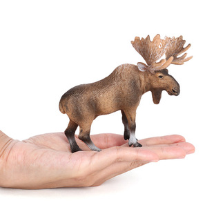 驼鹿模型实心仿真野生动物公驼鹿麋鹿儿童早教认知玩具摆件科普