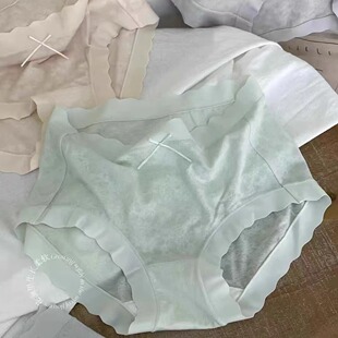 夏季女莫代尔棉内裤复古花藤柔软蚕丝裆5823包臀5824女生裤头