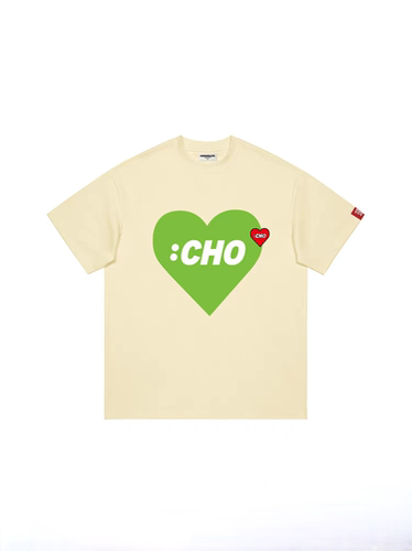 CHOCOOLATE情侣T恤男2025夏季新款活力少年感爱心短袖女002960