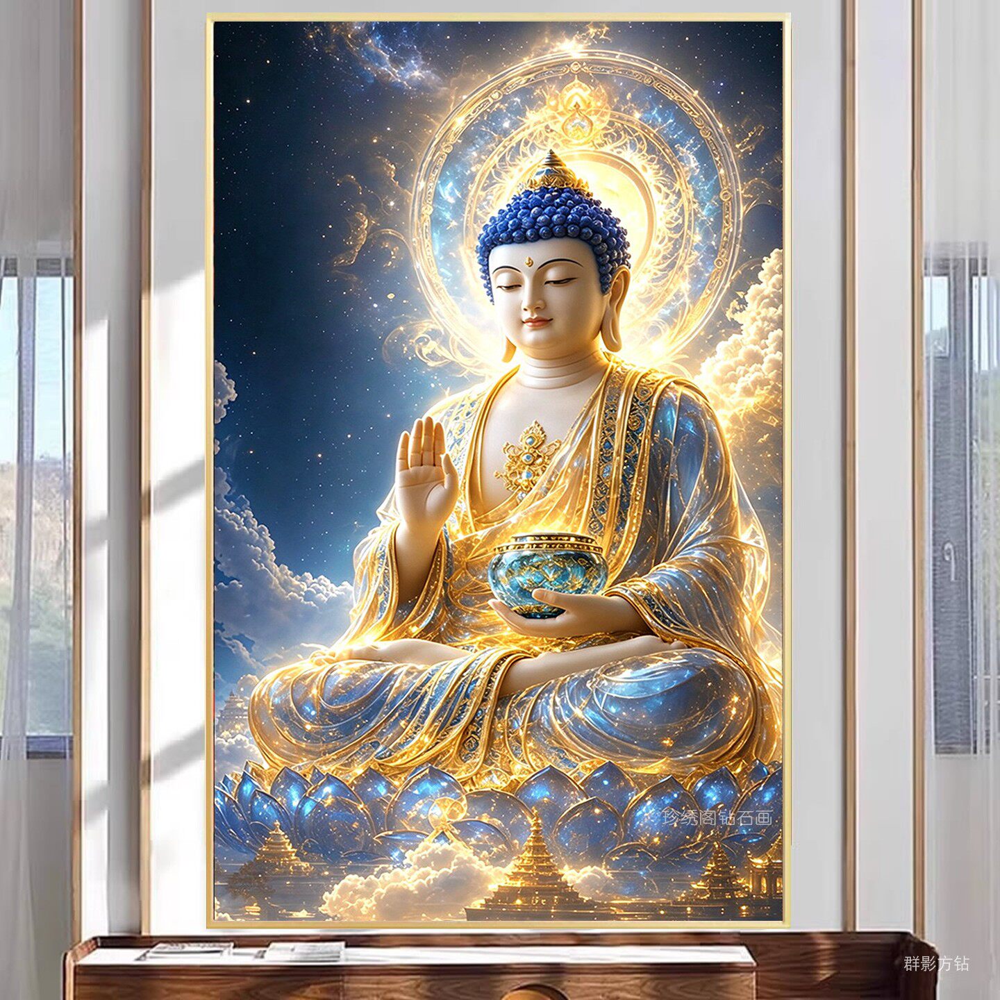 药师佛像钻石画方钻满点钻十字绣