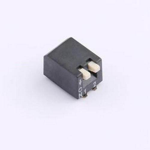 DG-02PD 拨码开关 2.54mm间距 2位 琴键侧拨型窄体凸柄 贴片 拨码