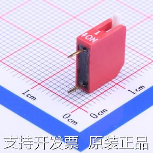 DP-01RP拨码开关红色1PIN立式直插琴键式侧拨拨码开关原装现货