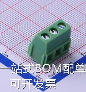 KF128R-5.0-3P 螺钉式接线端子 5mm 1x3P 排数:1 每排P数:3 弯针