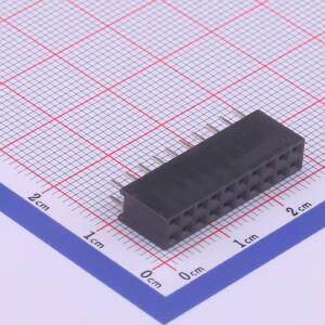 DS1023-2*10SF11 排母 间距:2.54mm 2x10P 直插 黑色，镀全金 原