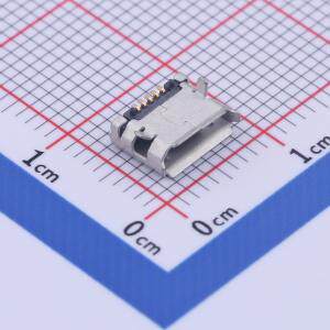 920-C52A2021S10112 USB连接器 Micro-B 母座 卧贴 有边有柱加焊