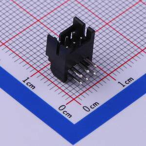 HX20012-6WA black 线对板/线对线连接器 2mm 2x3P 弯插 黑色 原