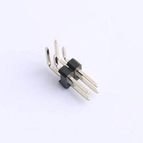 HDGCPH254-PW02-02 排针 2.54双排弯针PA6.0 PB6.85 PC3.0 2X2P