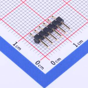 X4611WRS-06I-C40D28 排针 间距:2mm 1x6P 卧贴 方针 L=9.05 PA6T