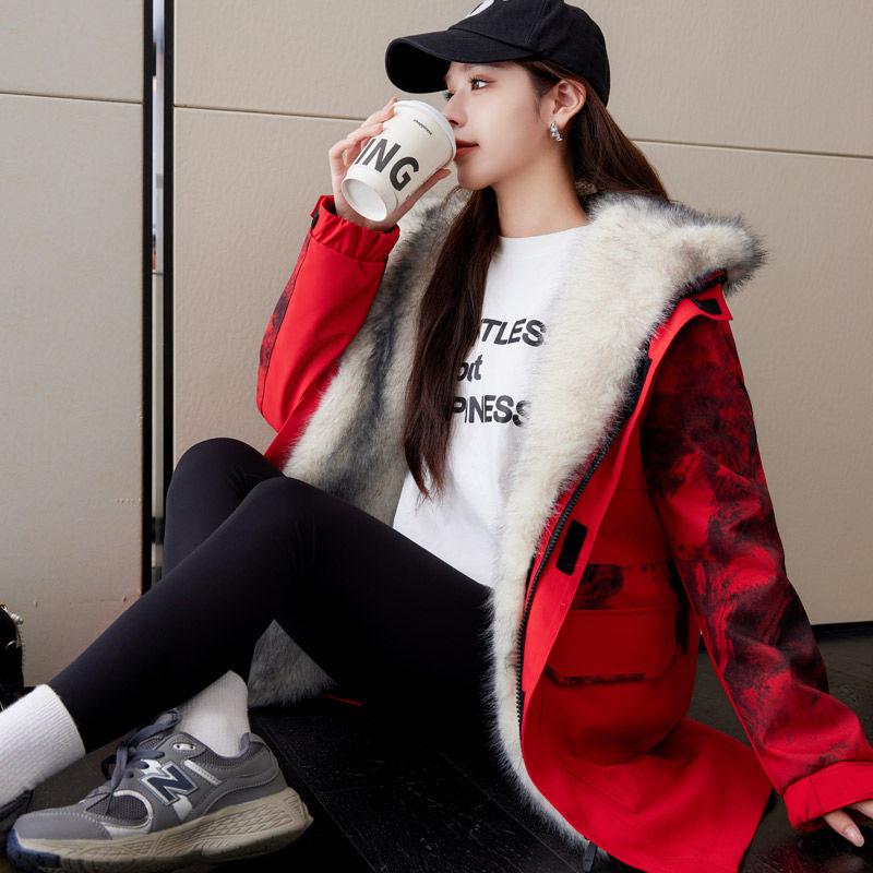 2024新款派克服貂内胆可拆卸爆款貂皮大衣皮草外套女皮毛一体貂绒