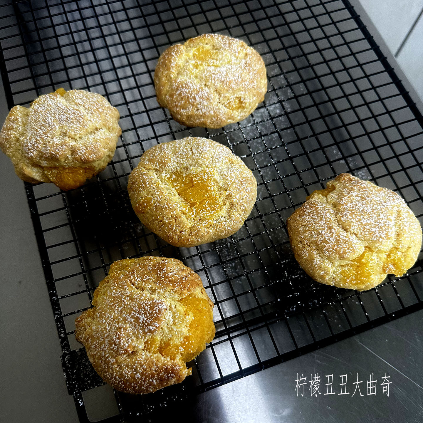 手工半糖芝士柠檬微酸丑丑大曲奇饼干5枚装冻保存解腻限时2份包邮