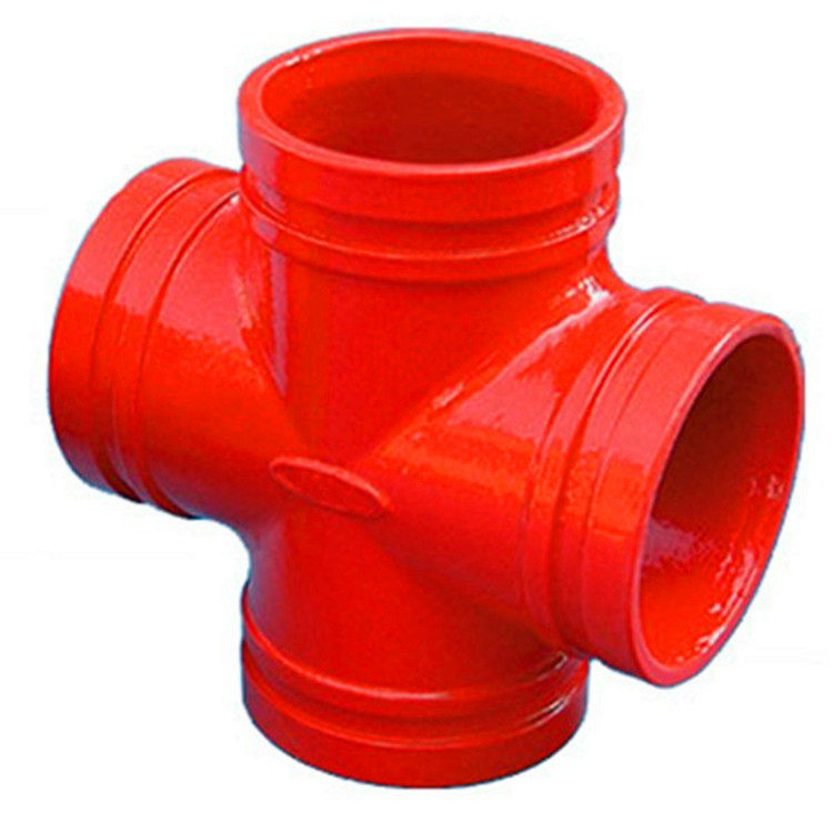 沟槽正四通 丝接异径四通 沟槽丝口四通 卡箍变径四通 卡槽四通