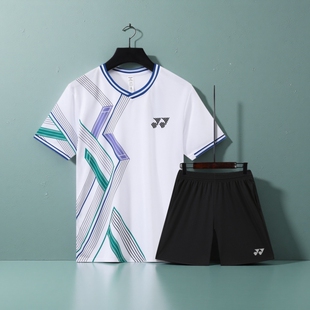 YY运动短袖速干透气羽毛球服套装男女青少年儿童乒乓球训练服印字