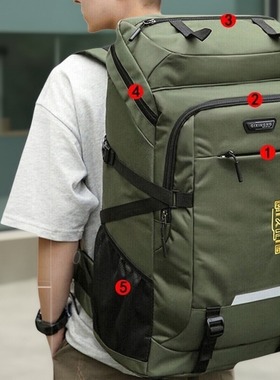 超大容量旅行背包男女旅行包书包旅游户外双肩包行李包防水登山包