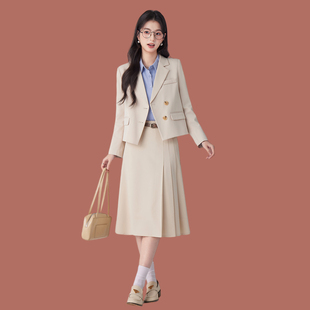 西装外套女早春正式场合轻职场公考教资大学生职业面试正装套装裙