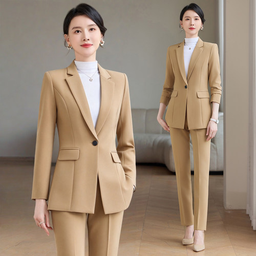 一粒扣西装套装女秋高级感工作服