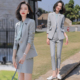 修身 高级感西装 灰色正装 女春职业装 气质工作服女神范西服外套 套装