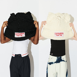 Charles Jeffrey LOVERBOY 24FW 超大针织猪耳帽 DOUBLEBOO买手店