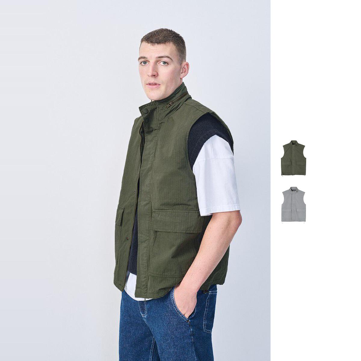 【现货】American Vintage 25SS 工装口袋立领马甲外套 DOUBLEBOO