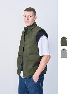 【现货】American Vintage 25SS 工装口袋立领马甲外套 DOUBLEBOO