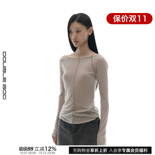【现货】OJOS 26秋冬新款绑带平缝长袖上衣女 DOUBLEBOO