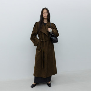 【现货】LOW CLASSIC 26FW 新款仿麂皮风衣 DOUBLEBOO
