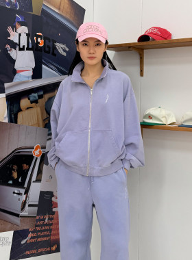 【现货】LLEGE 26SS 新款毛圈布拉链开衫外套 DOUBLEBOO