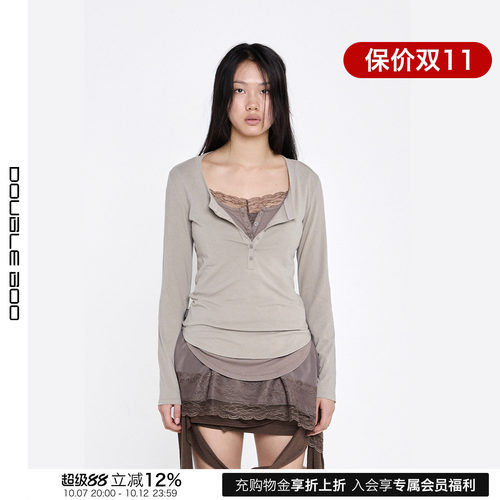 【现货】CERRIC 26秋冬新款纽扣叠层上衣 DOUBLEBOO