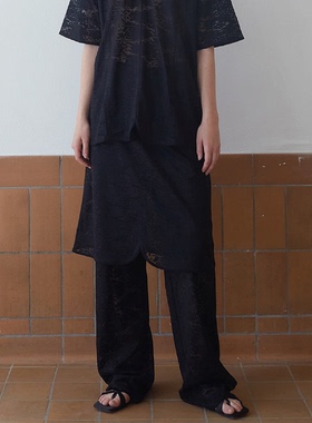 【现货6折】BIRROT 24SS 黑色玫瑰蕾丝半裙A字裙 DOUBLE BOO 买手