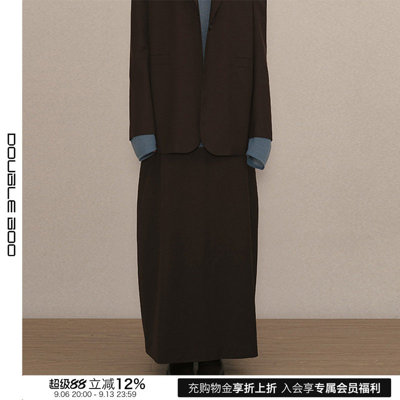 【现货】Piacevole e 25AW 茧型直简半身裙 DOUBLEBOO图片