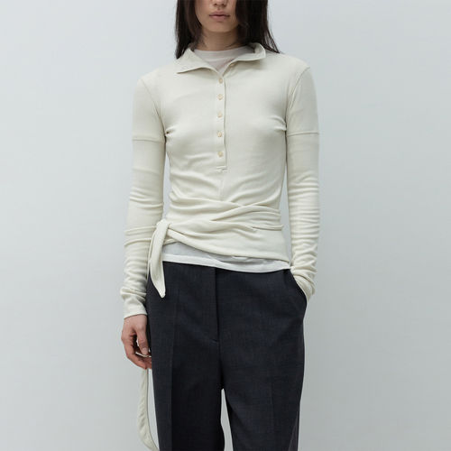 【现货】LOW CLASSIC 26FW 新款两穿纽扣系带T恤 DOUBLEBOO