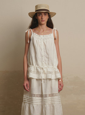 【现货】ECRIVAIN 26SS 春夏新款抽绳吊带背心 DOUBLEBOO