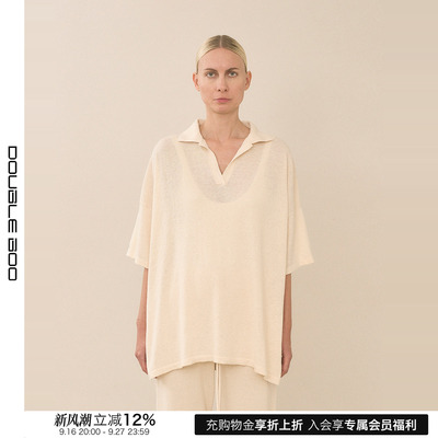 【现货】LAUREN MANOOGIAN 25PF polo领宽松上衣 DOUBLEBOO